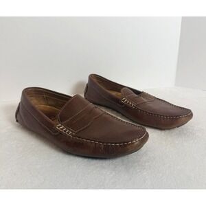 1901 Nordstrom Brown Leather Penny Loafers Driving Moccasins Men's Size 11
